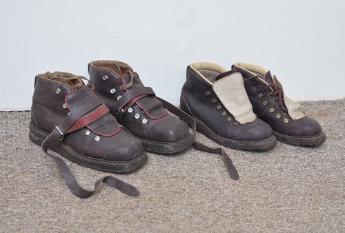 Scarponi sci vintage vecchi - sci,